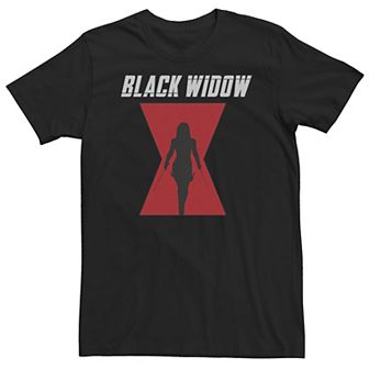 Big & Tall Marvel Black Widow Logo Silhouette Tee