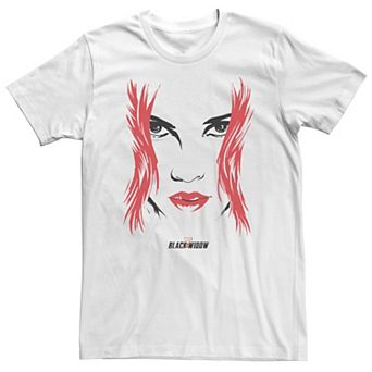 Big & Tall Marvel Black Widow Big Face Tee