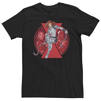 Big & Tall Marvel Black Widow Group Shot Team Logo Tee