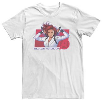 Big & Tall Marvel Black Widow Purple Hue Portrait Tee