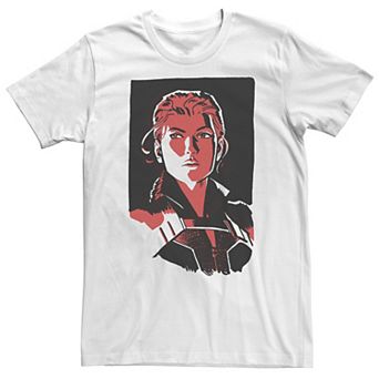 Big & Tall Marvel Black Widow Red Hue Portrait Tee