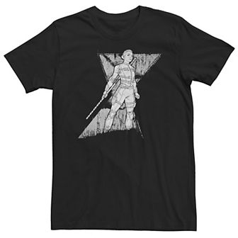 Big & Tall Marvel Black Widow Yelena Distressed Logo Tee