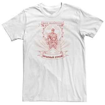 Big & Tall Marvel Black Widow Red Guardian Sketch Tee