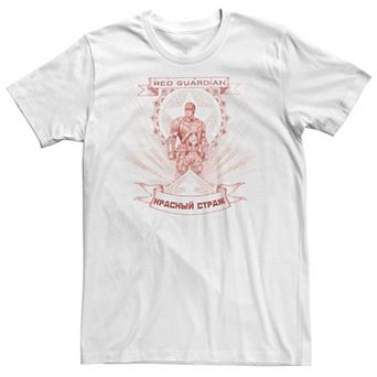 Big & Tall Marvel Black Widow Red Guardian Sketch Tee