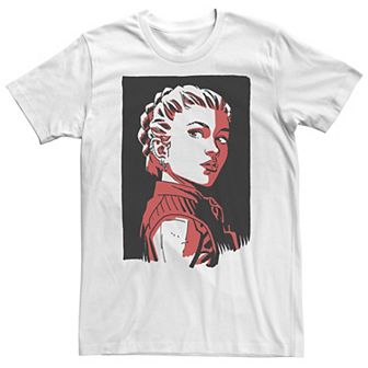 Big & Tall Marvel Black Widow Yelena Belova Red Hue Portrait Tee