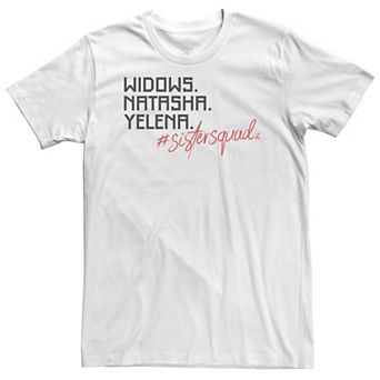 Big & Tall Marvel Black Widow Natasha Yelena Sister Squad Tee