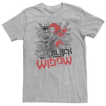 Big & Tall Marvel Black Widow Action Shot Tee