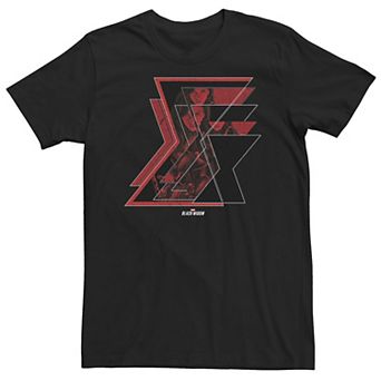 Big & Tall Marvel Black Widow Stacked Logo Portrait Tee