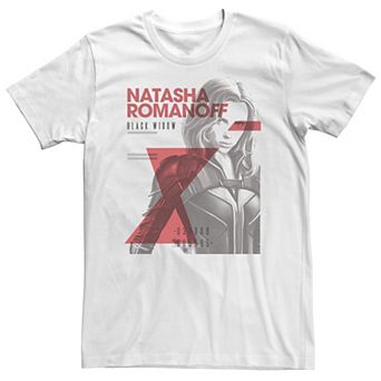 Big & Tall Marvel Black Widow Natasha Romanoff Portrait Tee