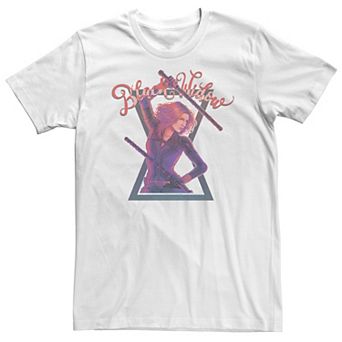Big & Tall Marvel Black Widow Purple Hue Portrait Tee