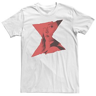 Big & Tall Marvel Black Widow Portrait Logo Overlay Tee