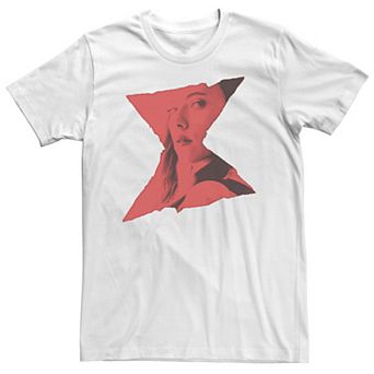 Big & Tall Marvel Black Widow Portrait Logo Overlay Tee