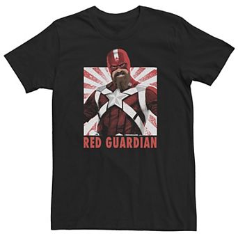 Big & Tall Marvel Black Widow Red Guardian Graphic Style Portrait Tee