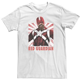 Big & Tall Marvel Black Widow Red Guardian Graphic Style Portrait Tee