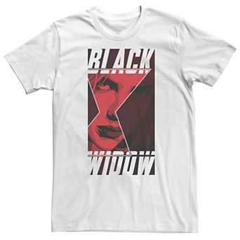 Big & Tall Marvel Black Widow Logo Fill Portrait Tee