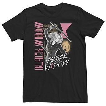 Big & Tall Marvel Black Widow Retro Collage Tee