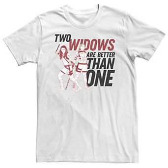 Big & Tall Marvel Black Widow Two Widows Are Better Than One Portrait Tee