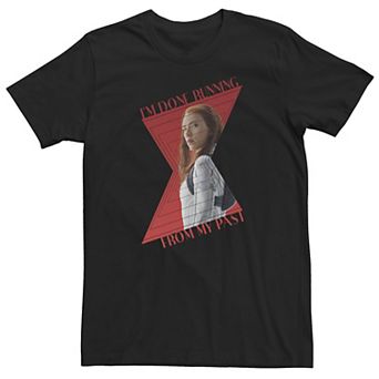 Big & Tall Marvel Black Widow I'm Done Running Logo Portrait Tee