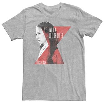 Big & Tall Marvel Black Widow I've Lived A Lot Of Lives Tee