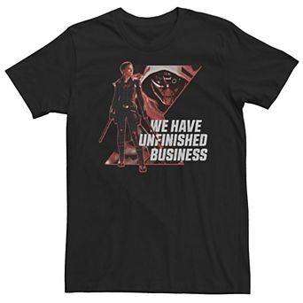 Big & Tall Marvel Black Widow We Have Unfinished Business Tee