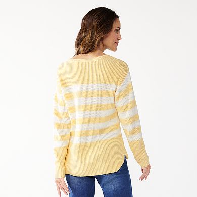 Women's Croft & Barrow® Shaker Stitch Pullover Sweater