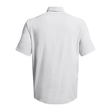 Men's Under Armour UPF 30 Drift Tide 2.0 Fitted Performance Short Sleeve Button-Down Shirt