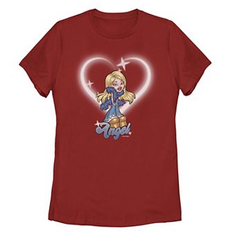 Juniors' Bratz Angel Cartoon Portrait Graphic Tee
