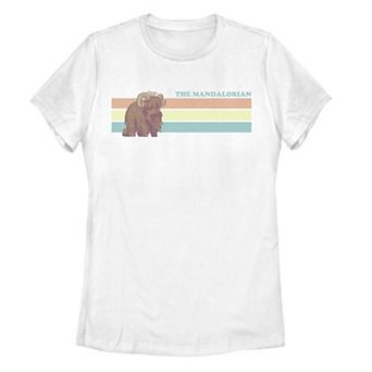 Juniors' Star Wars: The Mandalorian Bantha Ride Retro Portrait Tee