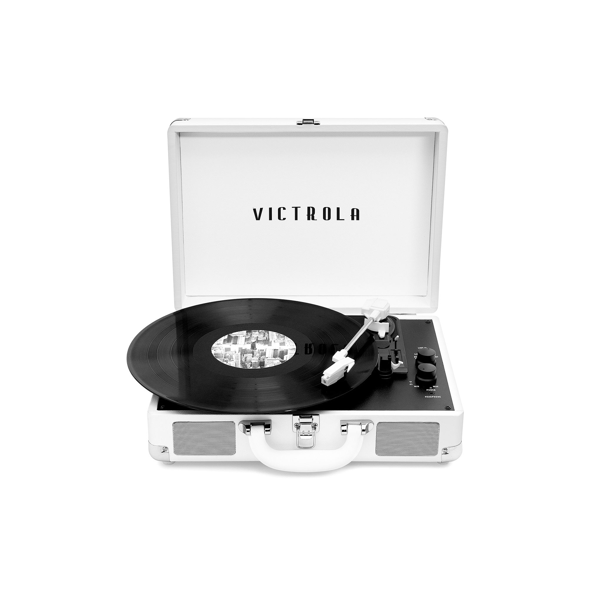 Victrola Re-Spin Bluetooth Suitcase Record Player, White