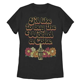Juniors' Coca-Cola "I'd Like To Buy The World A Coke" Floral Tee