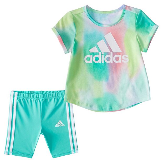 Baby girl adidas short hot sale set