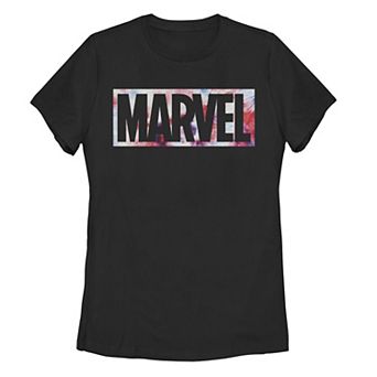 Juniors' Marvel Original Tie-Dye Logo Tee