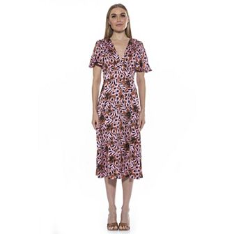 Women's ALEXIA ADMOR Puff-Sleeve Fit & Flare Dress