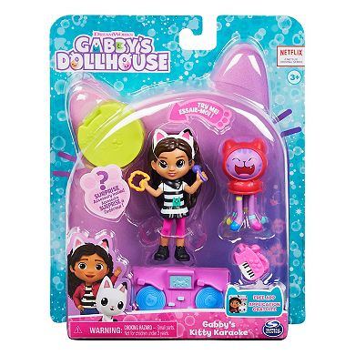 Spin Master DreamWorks Gabby's Dollhouse Kitty Karaoke Set with 2 Toy ...