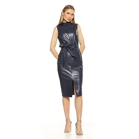 Женские платья ALEXIA Women's ALEXIA ADMOR Fara High Neck Front Slit Sheath Dress