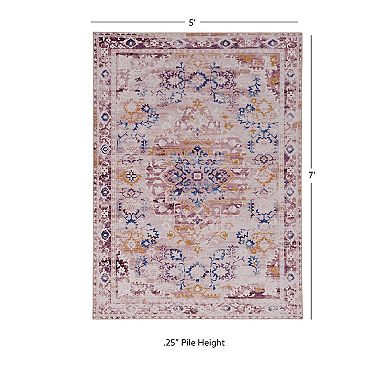Linon Micah Machine Washable Rug