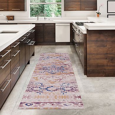 Linon Micah Machine Washable Rug