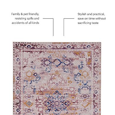 Linon Micah Machine Washable Rug