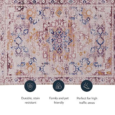 Linon Micah Machine Washable Rug