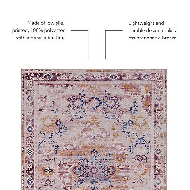 Linon Micah Machine Washable Rug
