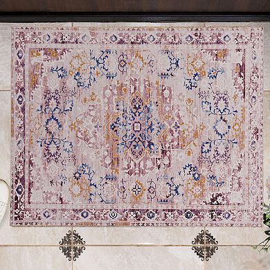 Linon Micah Machine Washable Rug