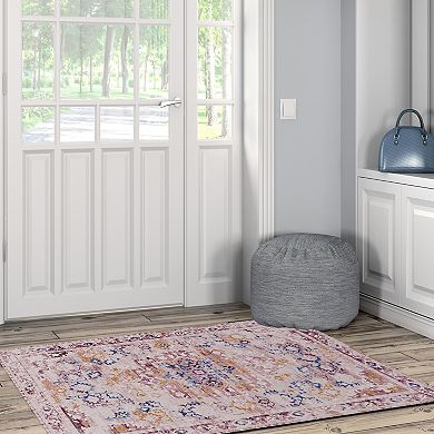 Linon Micah Machine Washable Rug