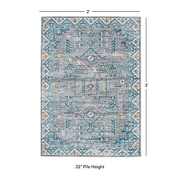 Linon Larson Machine Washable Rug