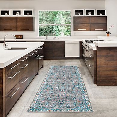 Linon Larson Machine Washable Rug
