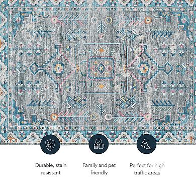 Linon Larson Machine Washable Rug