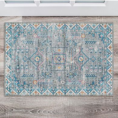 Linon Larson Machine Washable Rug