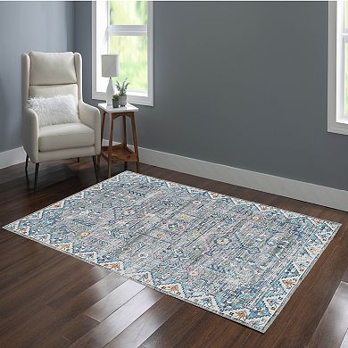 Linon Larson Machine Washable Rug