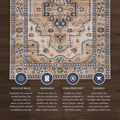 Linon Julian Machine Washable Rug