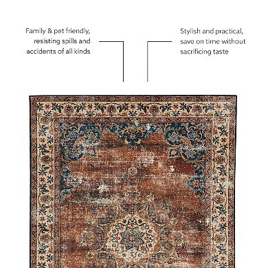 Linon Foster Machine Washable Rug