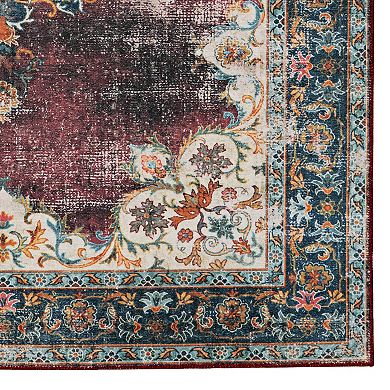 Linon Foster Machine Washable Rug